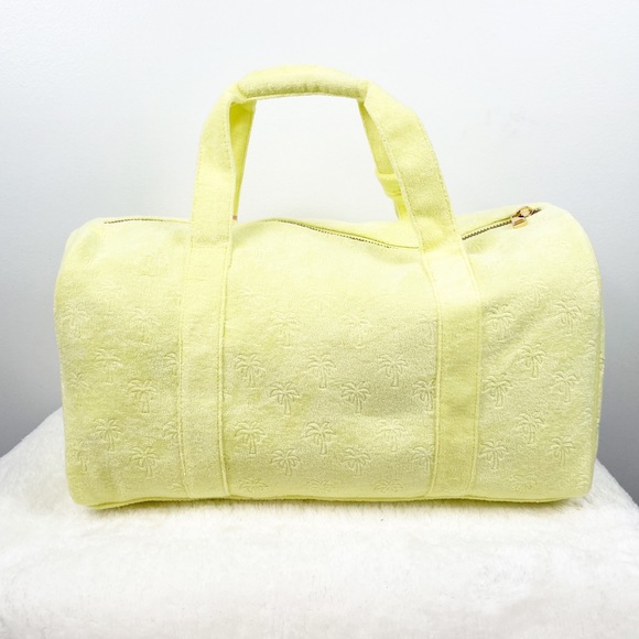💛🌴 Stoney Clover Lane x Target Yellow Terry Palm Tree Embossed Duffle Bag 🌴💛 - Picture 4 of 8